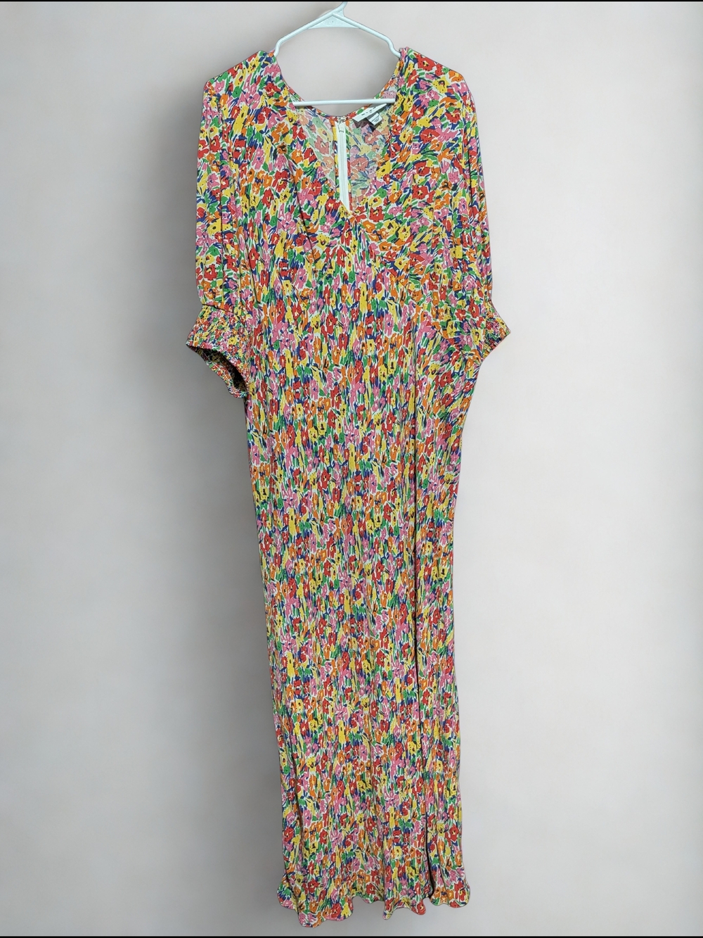 Rixo X Target Floral Maxi Dress 20W/22W Multicolor Smocked Sleeve